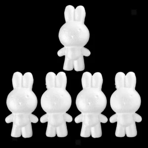 Craft Foam Rabbits - 5-Piece Bear -Shaped Polystyrene Foam for Arts and Craft - Picture 1 of 12