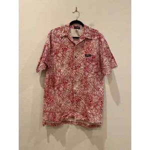 Jimmy Z Vintage  Red/White  Button Up Short Aloha S/S Men medium - Picture 1 of 4