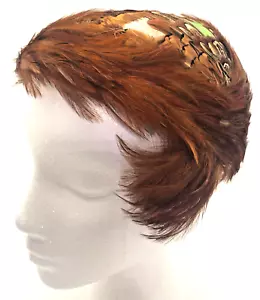 Cappello donna piuma di fagiano vintage anni 40 stile flapper di Wilshire. - Foto 1 di 12