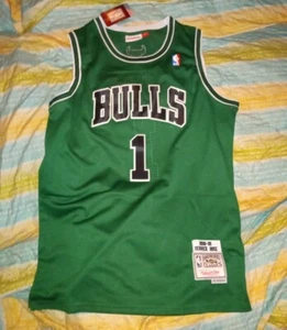 Medium Derrick Rose Green Chicago Bulls NBA Jersey Brand New - Picture 1 of 2