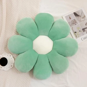 Flower Pillow, Green Flower Shaped Throw Pillow, Cute Decorative Pillow for Room - Picture 1 of 7