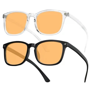 Livho 2er Pack Blaulicht blockierende Computerbrille schwarz & klar - Bild 1 von 2