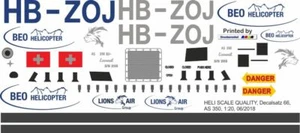Decals 66 H125 / AS 350 Ecureuil BEO Helicopter HB-ZOJ - Bild 1 von 2