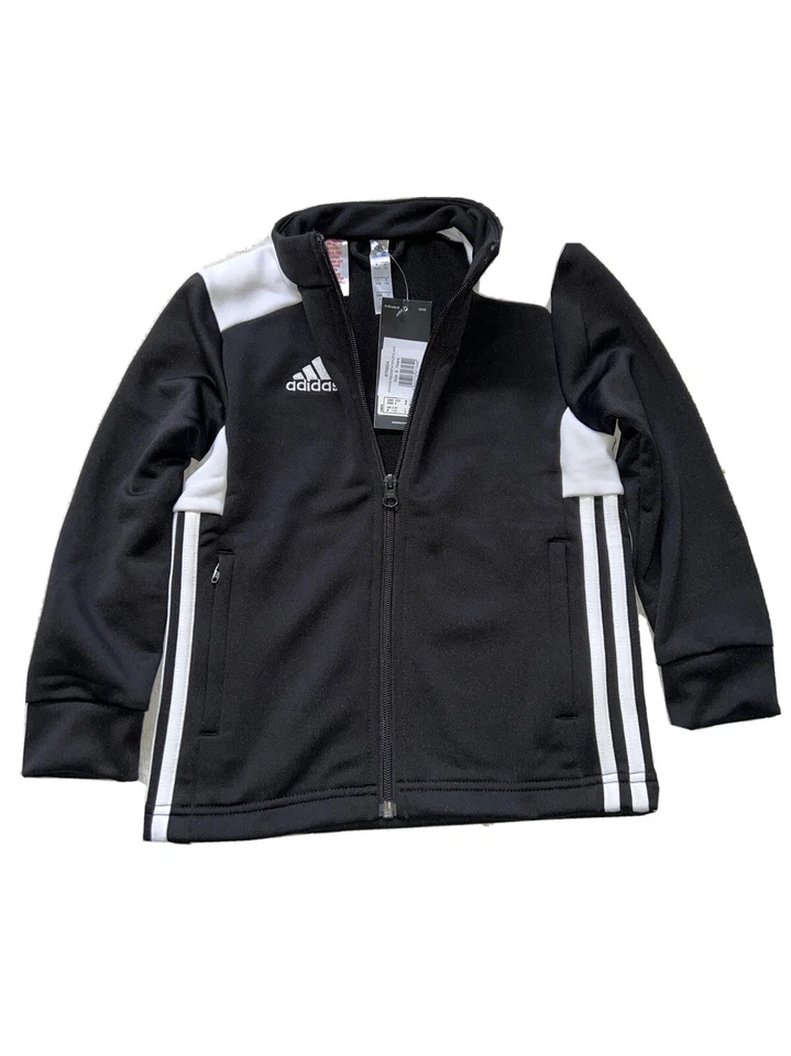 Adidas REGISTA Youth Jacket Black & White - Size 6Years CZ8629 - Image 1 of 4