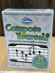 Juego de cartas de música Think Fun Compose Yourself ~ Escribe música en minutos nuevo y sellado - Imagen 1 de 6