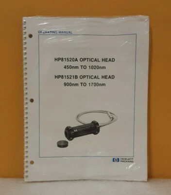 HP 81521-90012 81520A Optical Head 450nm-1020nm/81521B 900nm-1700nm Op Manual - Image 1 of 2
