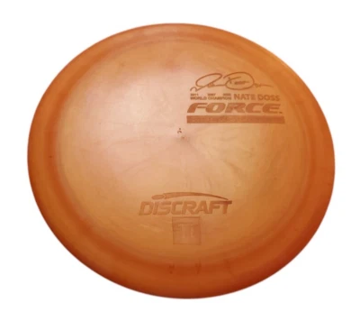 Nate Doss TI Titanium Force Discraft Orange 175g Inked World Championship Disc - Image 1 of 4
