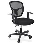 Office Chair Computer Desk Black Ergonomic Executive Mesh Chair Swivel Mid Back