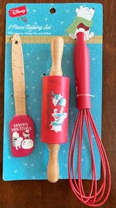 Disney Winnie The Pooh Child's 3 Piece Baking Set: Spatula, Whisk, Rolling Pin - Picture 1 of 3