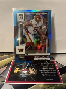 2022 Donruss Optic JONATHAN ALLEN Commanders BASE LIGHT BLUE PRIZM #'d 107/299 - Photo 1 sur 2