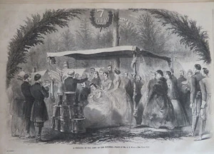 Antonia Ford Konföderierte Spionagearmee Hochzeit 1863 Nast Harper's Bürgerkrieg Zeitung - Bild 1 von 13