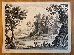 Willem van Nieulandt II / Paul Bril Dutch Landscape Etching (early 1600s) - Picture 1 of 9