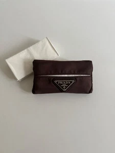 original Prada Milano Etui Taschentuchetui braun nylon - Bild 1 von 4