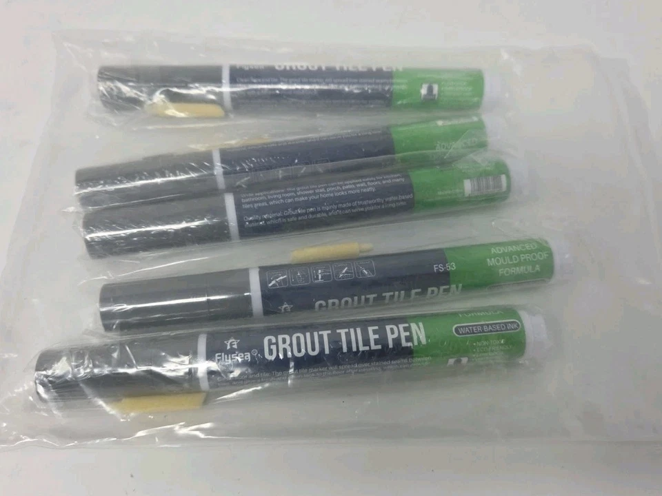 Упаковка из 5 ручек для затирки плитки темно-серый маркер краски плитки водонепроницаемый раствор для плитки краситель - Изображение 1 из 4