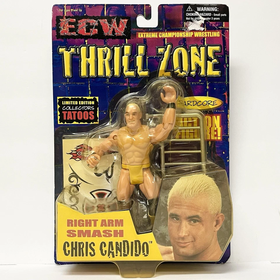 ECW 复古 OSFTM 2000 Thrill Zone Chris Candido 可动人偶全新未拆封 — 第 1/4 张图片