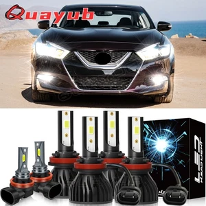 For Nissan Maxima 2016 2017 2018 6x LED Headlight Hi/Lo + Fog Bulbs Combo 6000K - Picture 1 of 17