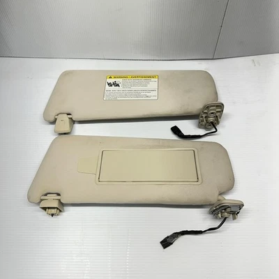 12-19 Range Rover Evoque Tan Overhead Roof Pair Sunvisor Sun Visor Shade OEM - Image 1 of 4
