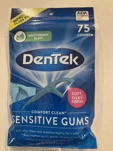 DENTEK COMFORT FILO INTERDENTALE PULITO PICKS FILO COMFORT SETA 75 PEZZI - Foto 1 di 2
