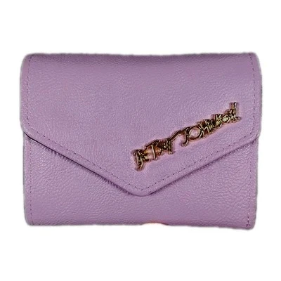 Cartera de Colección Retirada Betsey Johnson Triple Imitación Cuero Guijarro Logotipo De Hechizo Dorado Foto 1 de 4