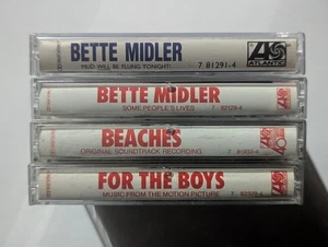 BETTE MIDLER Cassette Tape Lot/4: Beaches, Some People's Lives, For The Boys + 1 - Picture 1 of 9