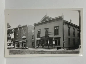 Vintage Photo Jackman Block Main St Barre Vermont Men Billiard Hall Bowler Hat - Picture 1 of 8