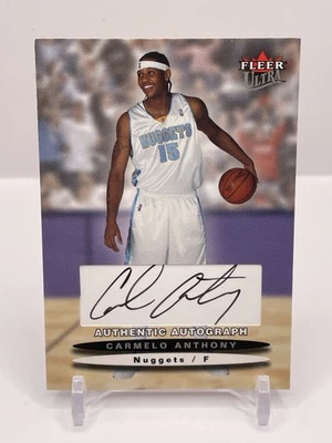 2003 Fleer Ultra Signatures Carmelo Anthony Autograph RC Rookie  /350 - Image 1 of 4