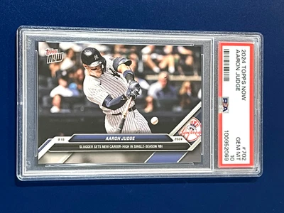 2024 Topps AGORA Aaron Judge #702 Carreira ALTA RBIs Yankees PSA 10 Gem Perfeito Estado 2069 - Imagem 1 de 2