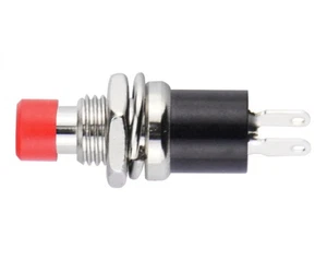 Mini Drucktaster HQ, 1-polig, Öffner ON-(OFF) - Farbe: rot - Bild 1 von 1