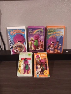 Barney VHS Lot Concert, Birthday Christmas Halloween And The Movie - Picture 1 of 17