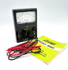 Vintage Sanwa Multi-Tester Multimeter JP-5d mit Bedienungsanleitung. Multitester - Bild 1 von 3