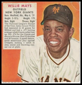 Willie Mays 1952 Red Man #NL15 New York Giants HOF - Bild 1 von 2