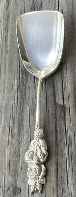 Pala chapada en plata hoja rosa Reed & Barton vintage. Para servir azúcar o BonBon's Foto 1 de 4