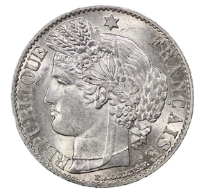 1894-A France Ceres Silver 50 Centimes Brilliant UNC - Picture 1 of 3