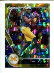 2021 Panini Prizm Draft Picks Gold Ice Prizm #114  Nico Collins 🏈 RC - Picture 1 of 3