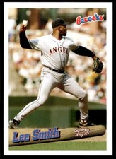 1996 Bazooka 60 Lee Smith   California Angels  Baseball Card