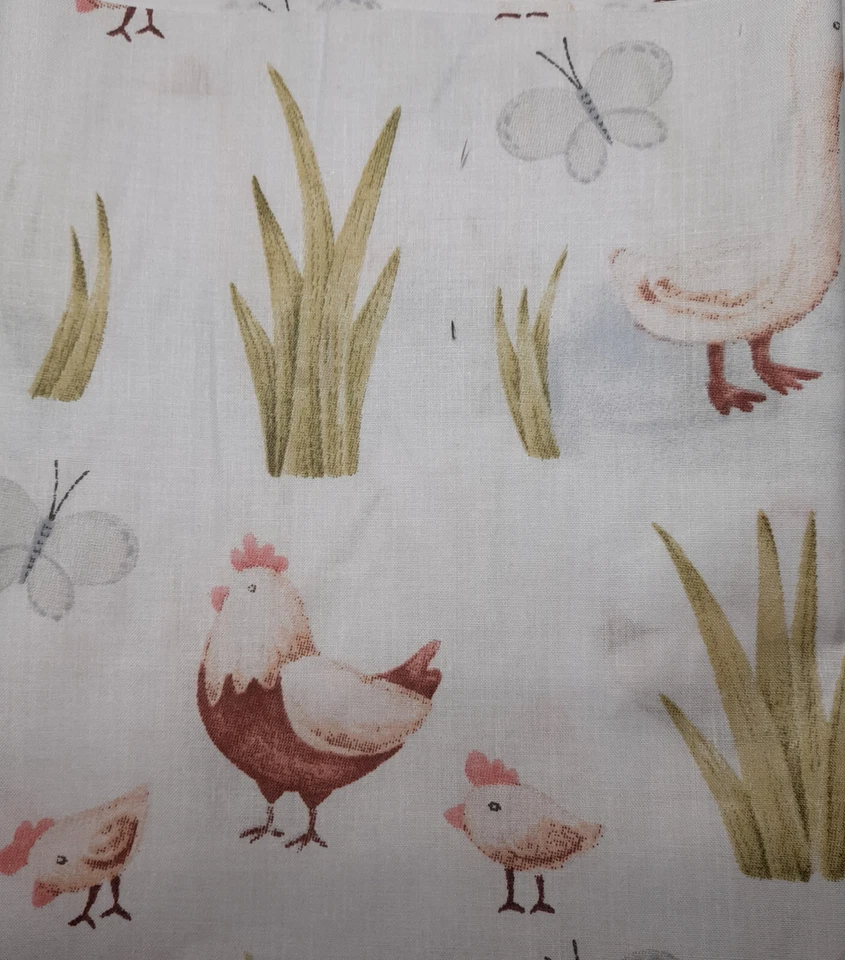 Öko-Tex Baumwollstoff 50 x 160 cm Hühner/Gänse - Bild 1 von 1