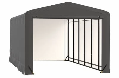 ShelterTube Wind and Snow-Load Rated Garage, 12x27x10 Gray - Image 1 of 4