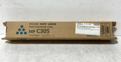 Genuine Ricoh Savin Lanier Print Cartridge MP C305 (842122)-Cyan - Image 1 of 3