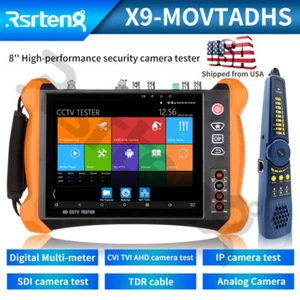Rsrteng 8K 8'' X9-MOVTADHS WIFI Camera Tester AHD CVI HD SDI TVI DMM OPM TDR VFL - Picture 1 of 11
