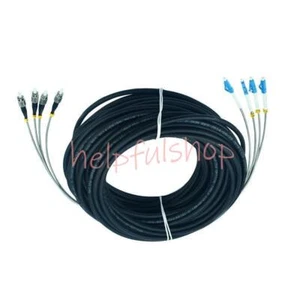 40M Field Outdoor LC UPC-FC UPC 4 Strand 9/125 Single Mode Fiber Patch Cord - Photo 1/1