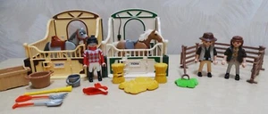 PLAYMOBIL 5109 & 5110 set incompleti SCUDERIE CAVALLI + persone extra, accessori - Foto 1 di 5