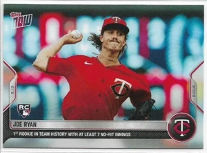 2022 Topps Now Joe Ryan Rookie #896 SP 1st Twins RC w/ 7 No-Hit Inn PR: 544 - Picture 1 of 2
