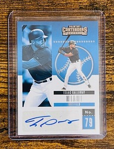 2020 PANINI CONTENDERS ISAAC GALLOWAY AUTO MIAMI MARLINS RC