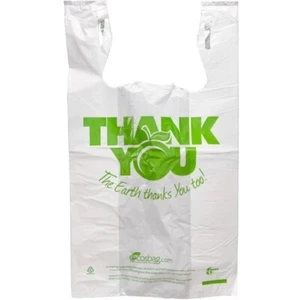 HDPE Plastic Biodegradable Grocery Retail Shopping TY T-Shirt Bags 1000 Pc - Picture 1 of 3