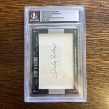2012 Leaf History Of Baseball Rocky Nelson CUT AUTO WS Champ BGS Deceased 2006