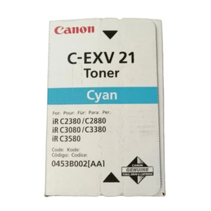 Tóner Canon C-EXV 21 cian 0453B002 artículo A NUEVO Y EMBALAJE ORIGINAL - Imagen 1 de 2