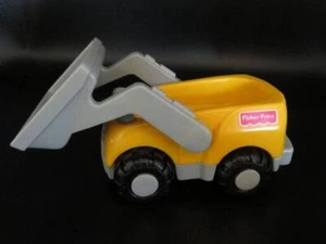 Vintage Fisher Price LITTLE PEOPLE PetMobile Construction Bulldozer TOY Yellow - Picture 1 of 5