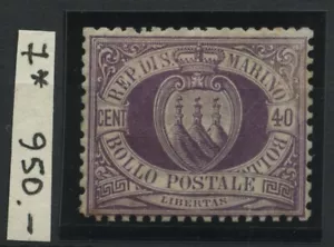 SAN MARINO Scott 17, Unificato 7 Mint CV$950.00 - Imagen 1 de 1