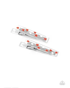 Paparazzi Color Me Cupid Red Hair Clip - Picture 1 of 1