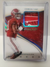 2020 Immaculate Collection Collegiate Tua Tagovailoa #D/52 Nike Gloves. Alabama